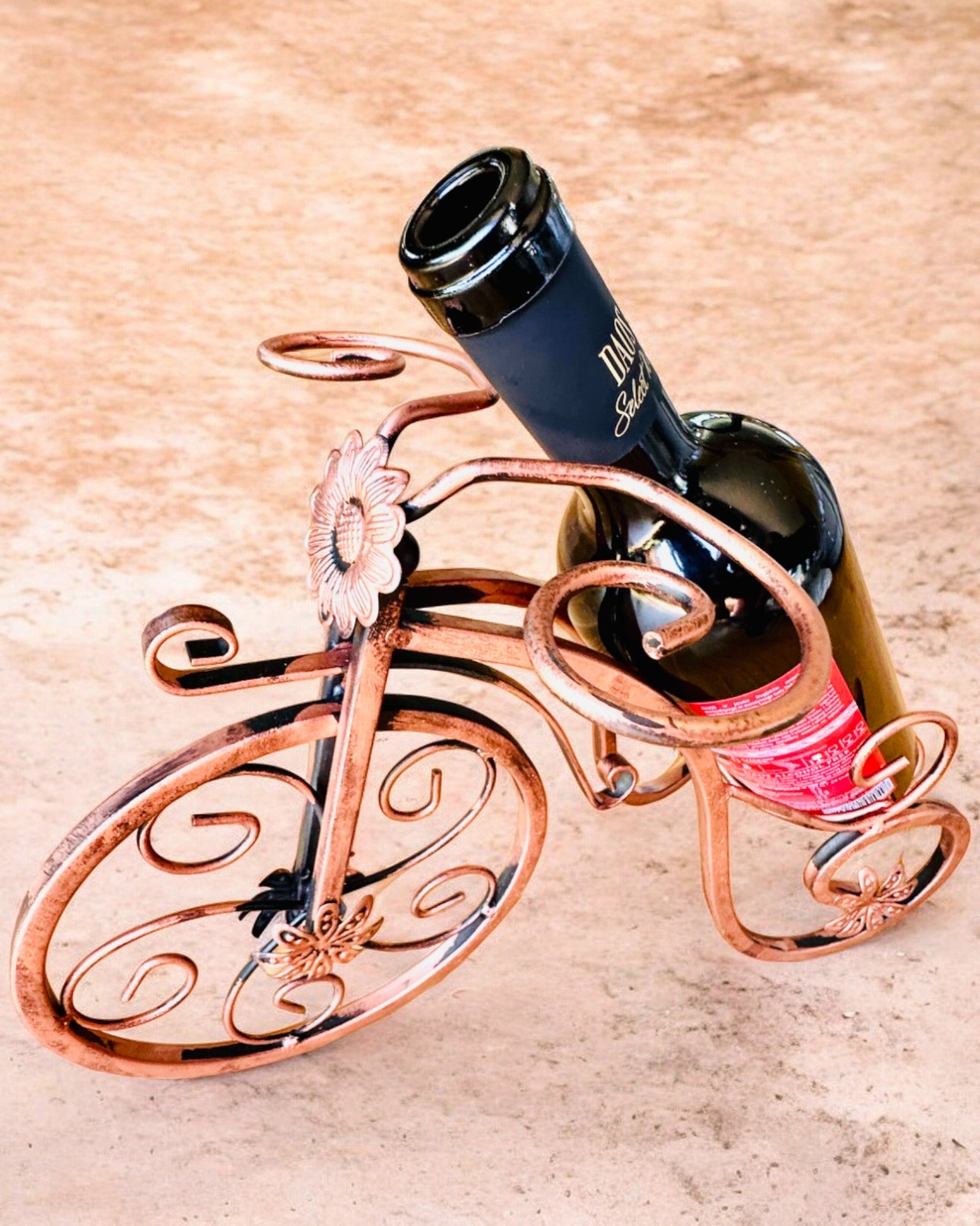 Fahrrad-Weinhalter "WineCycle" - Möglichkeit zur Personalisierung mit Gravur als Geschenk