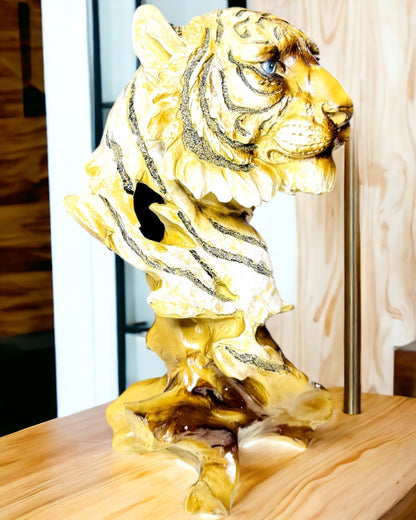 Statue "Tiger König des Dschungels" mit Gravuroption, Figur 29 cm hoch, Dekoration für ein Geschenk