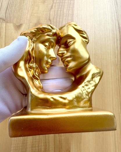 Figur "Goldene Verbindung" - 13,5 cm Höhe, Dekorativ mit Gravuroption